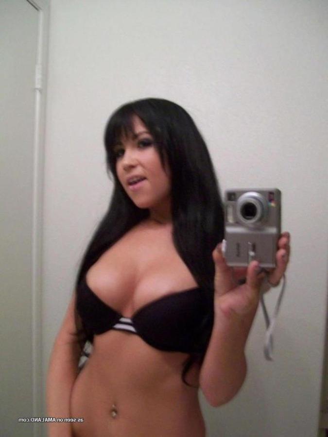 11P Collection of a busty brunette GF stripping and selfshooting