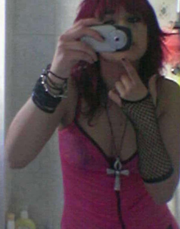 10P Picture compilation of scene chicks in pink and black