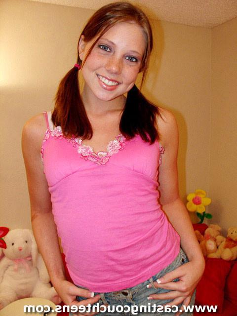 17P Blue eyed redhead teen begins her quest to the top by deepthroating some hard co