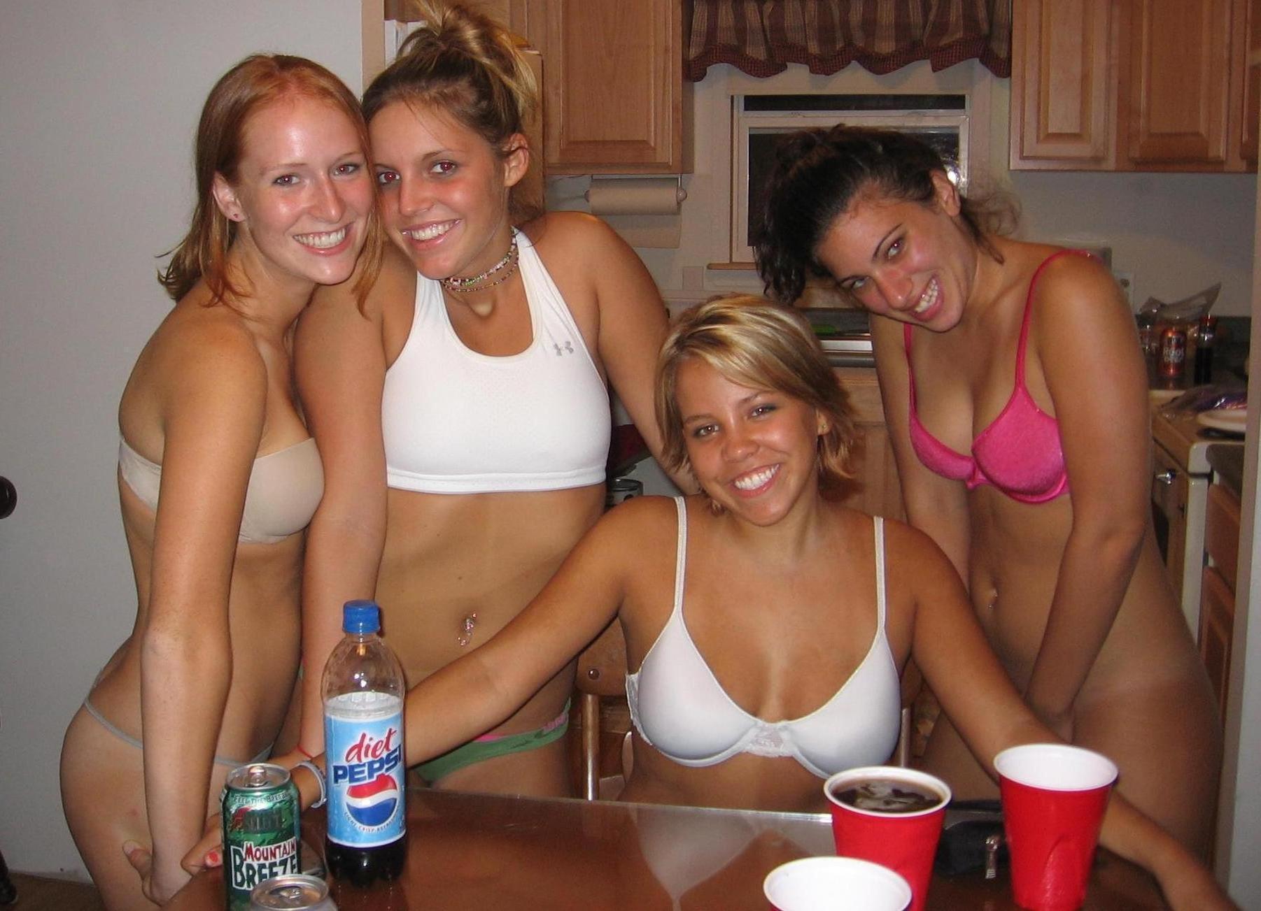 15P Real college party girlfriends fucking
