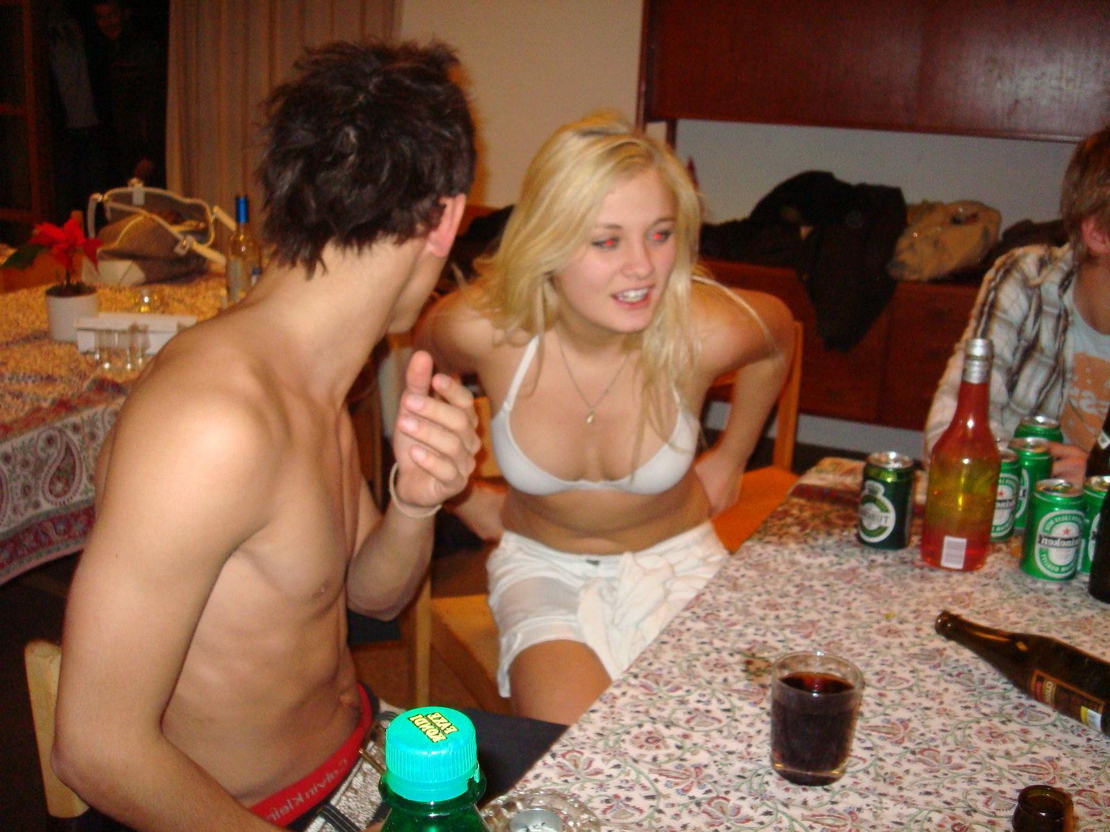 15P Real college party girlfriends fucking