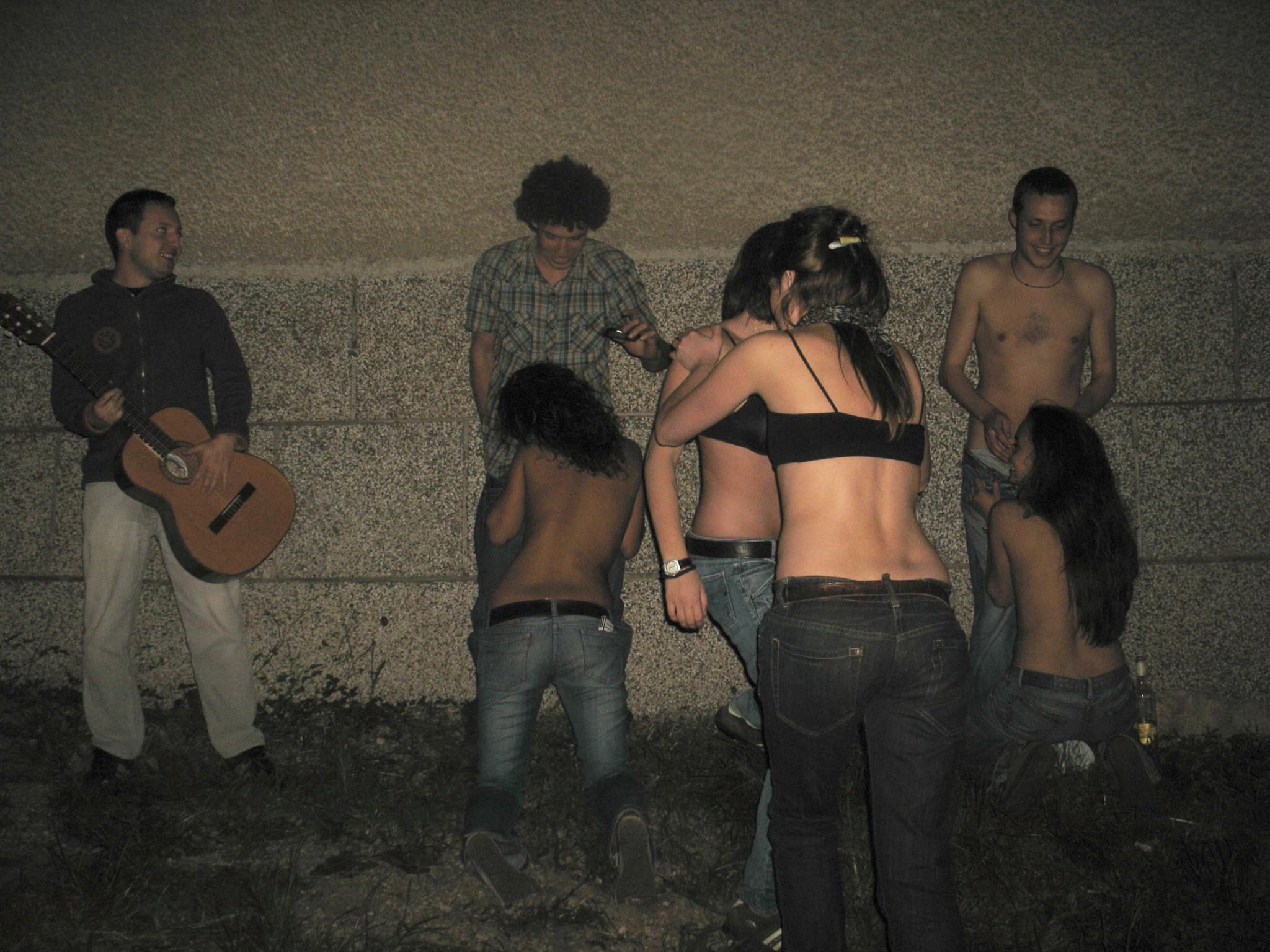 15P Real college party girlfriends fucking