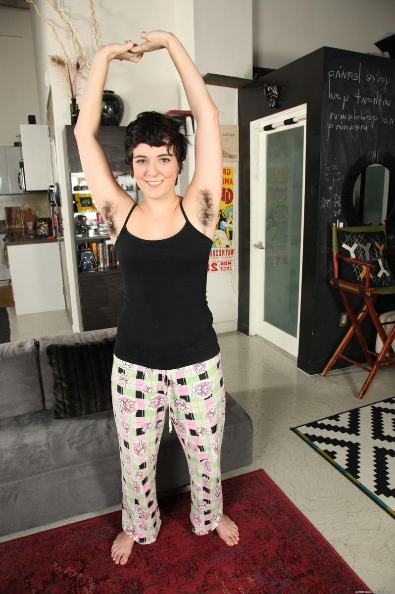15P Scary hairy amateur Harley Hex spreading her hairy ass