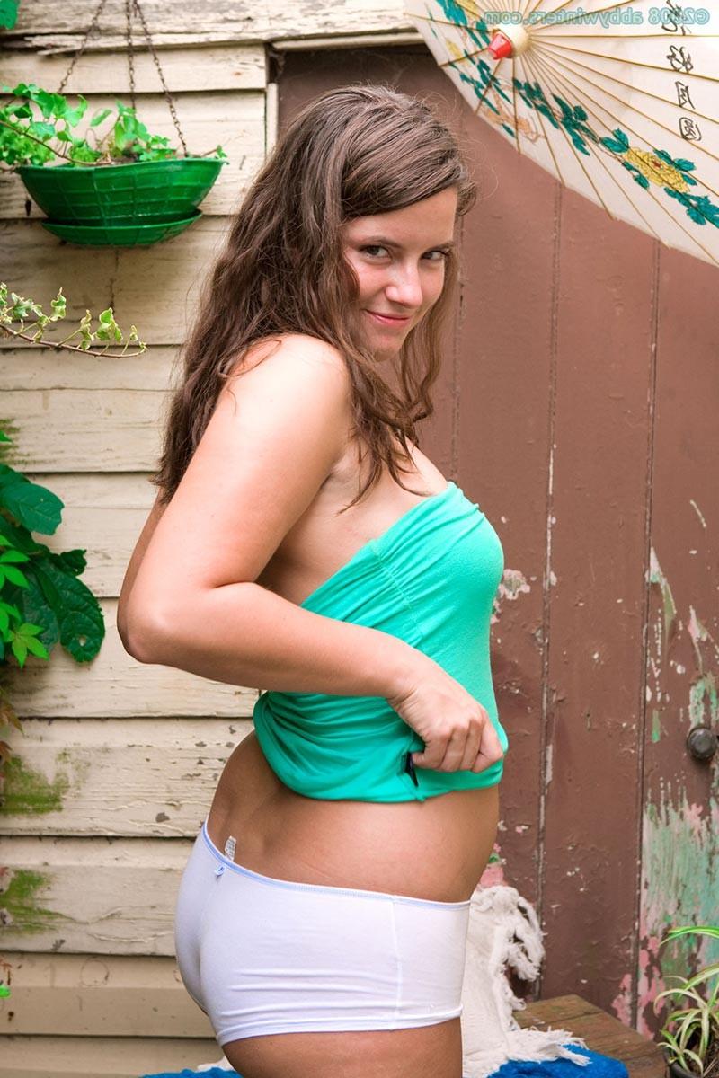 15P Horny natural chubby teen in panties
