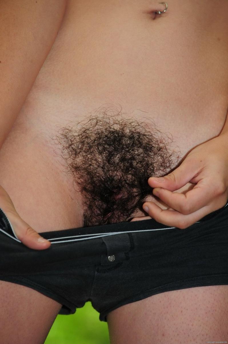 15P Exotic hairy amateur teen Aixa spreading furry pussy in the forest