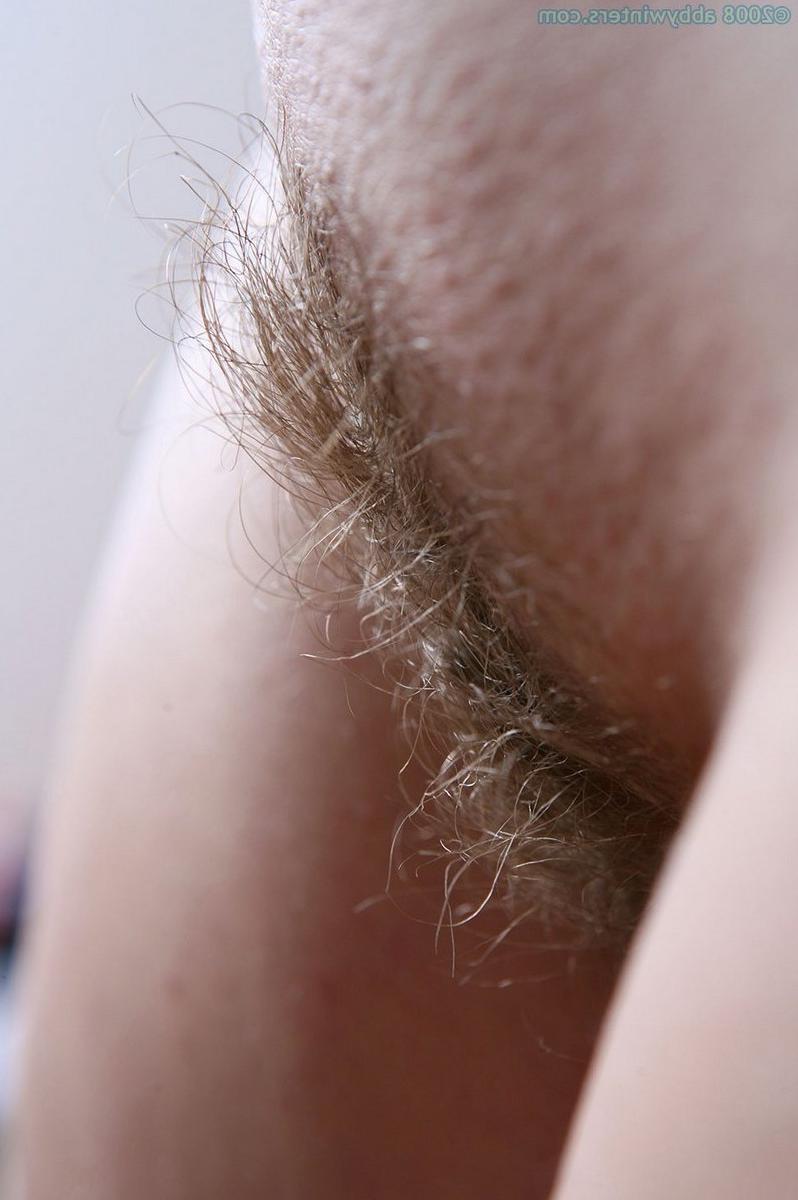 15P Natural hairy amateur Amelie showing off her unshaved furry pussy