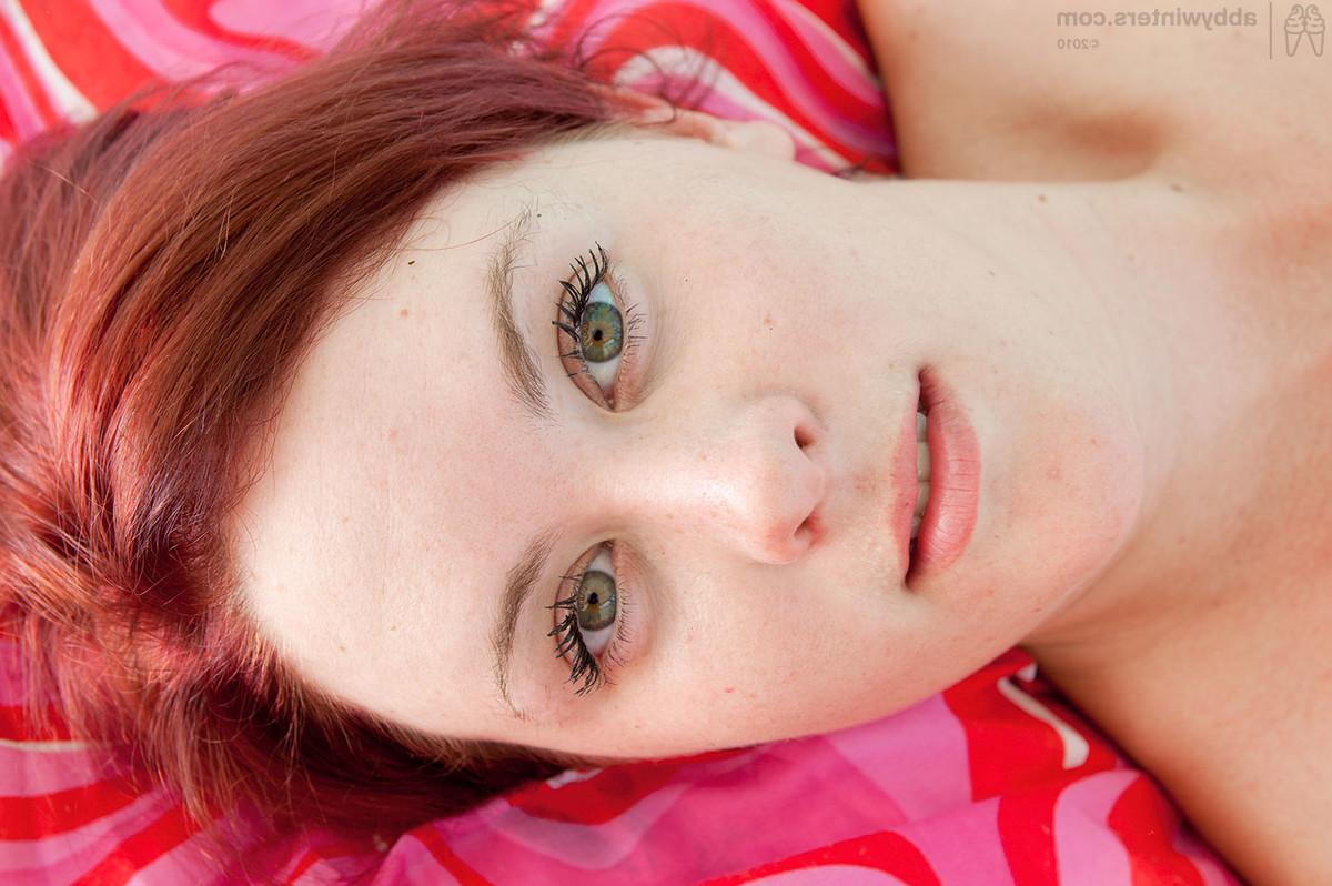 15P Hairy redhead amateur toying unshaven pussy