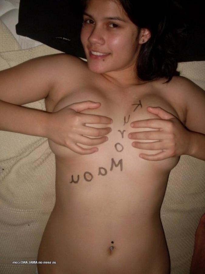 10P Naughty topless amateur heavy-chested kinky teen