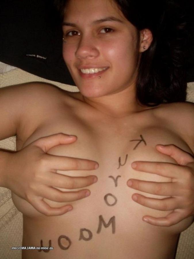 10P Naughty topless amateur heavy-chested kinky teen