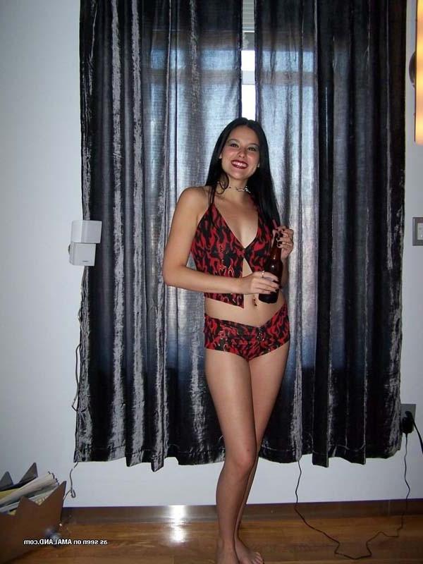 12P Photo compilation of a gorgeous Latina in red lingerie
