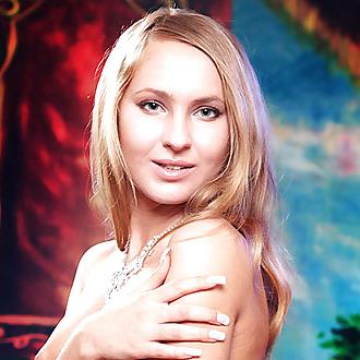 25P Sexy blonde babe Kristina Ambrian in tight sexy corset