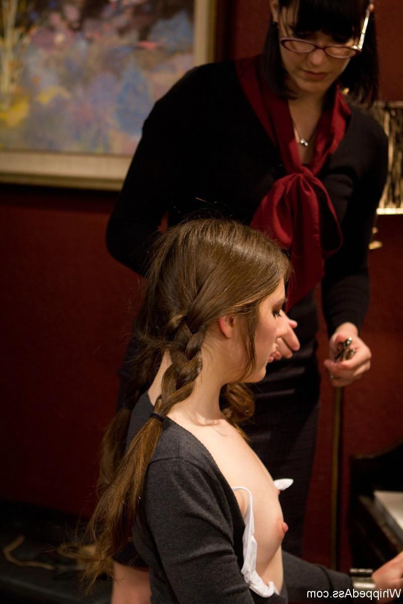 24P Kinky lesbian piano teacher punishes and ass fucks her student.