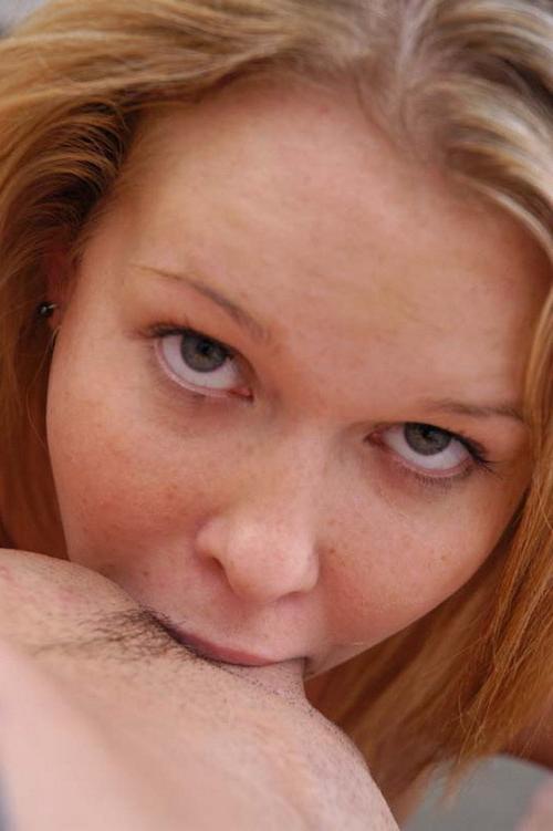 17P Real amateur redhead does her first double anal