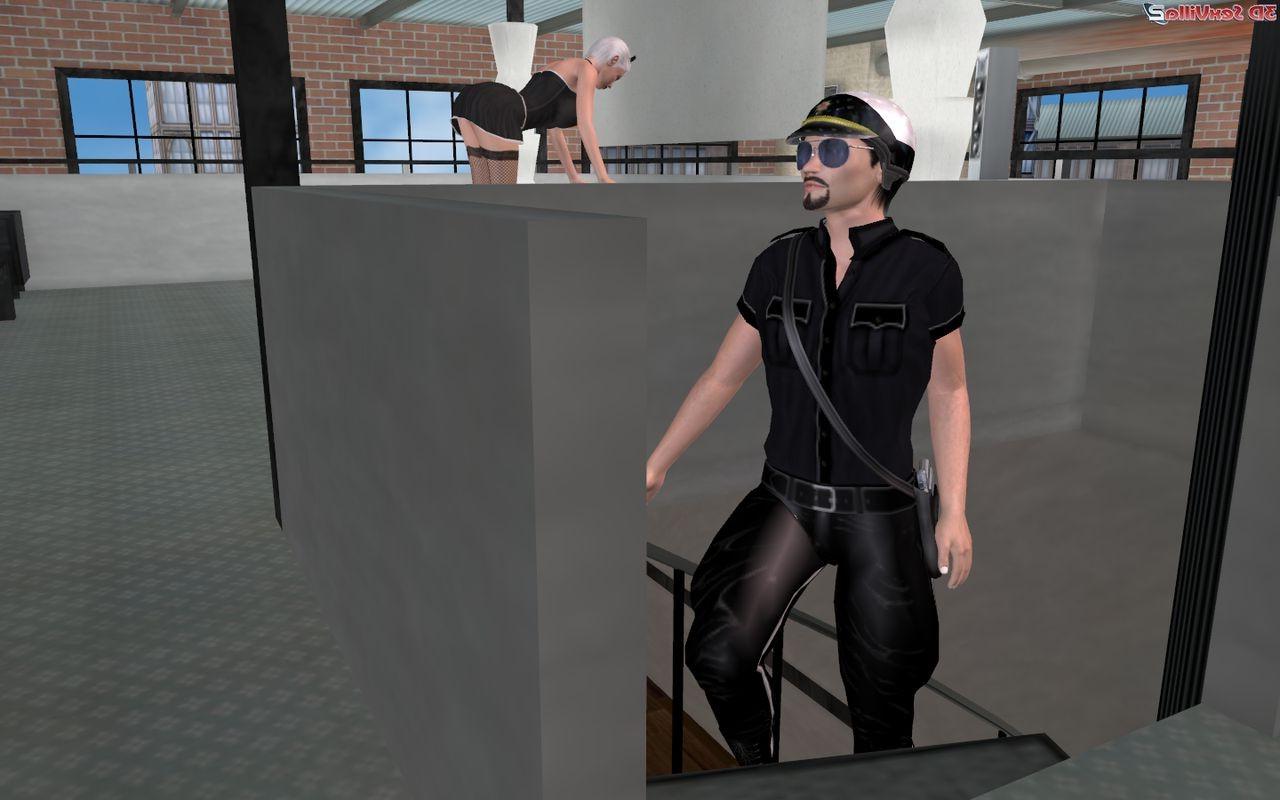 16P 3d cop fucks a maid with a cigare and his cock