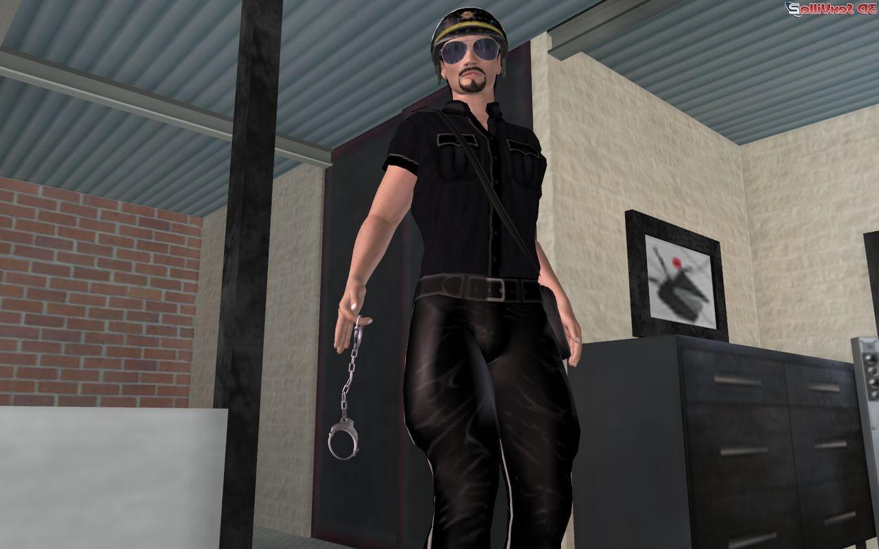 16P 3d cop fucks a maid with a cigare and his cock
