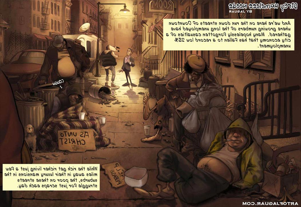16P Adult Comic Of Rich Babe Helping The Homeless With Dirty Needs