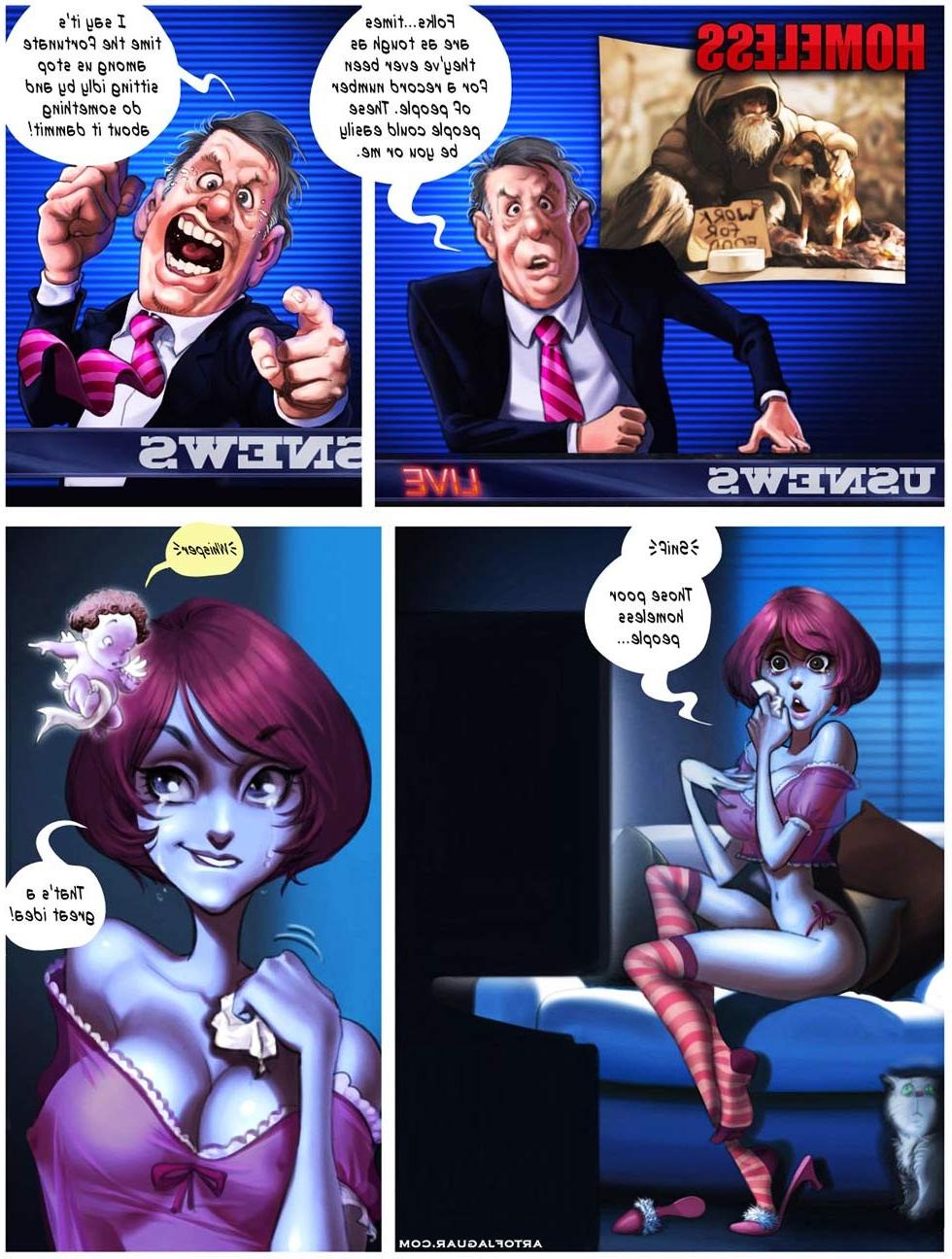16P Adult Comic Of Rich Babe Helping The Homeless With Dirty Needs