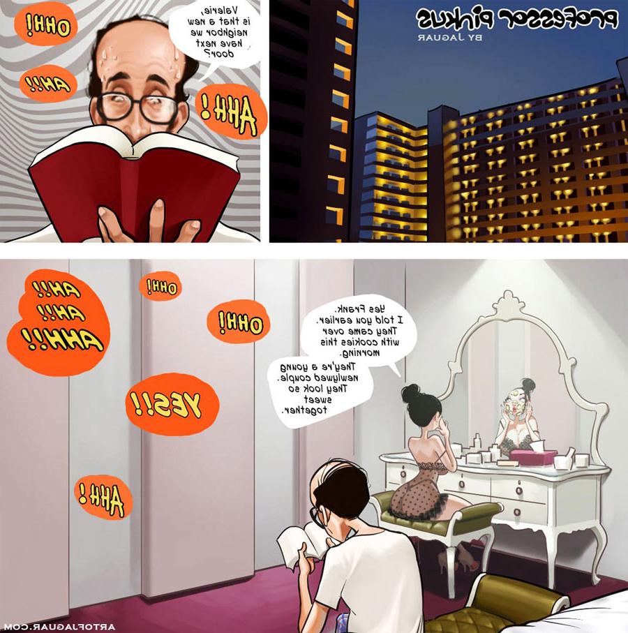 16P Adult Comic Professor Pinkus Fantasizing About Redhead Student
