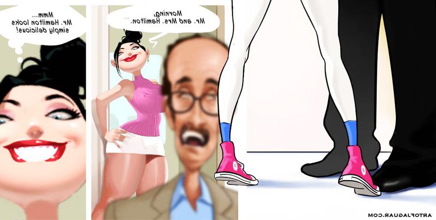 16P Adult Comic Professor Pinkus Fantasizing About Redhead Student