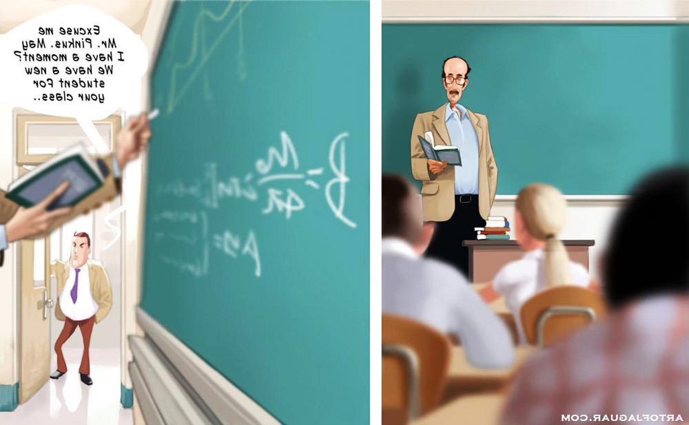 16P Adult Comic Professor Pinkus Fantasizing About Redhead Student