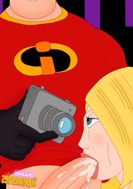 12P Edna Mode feels terrified Mr. Incredible on roof top