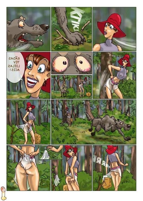 9P Nyphomaniac Red Cap scares off a wolf
