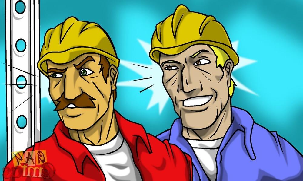 12P Gays hit construction site