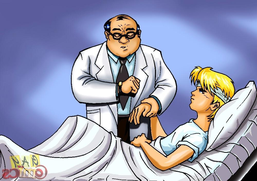 12P Old doc examines cock