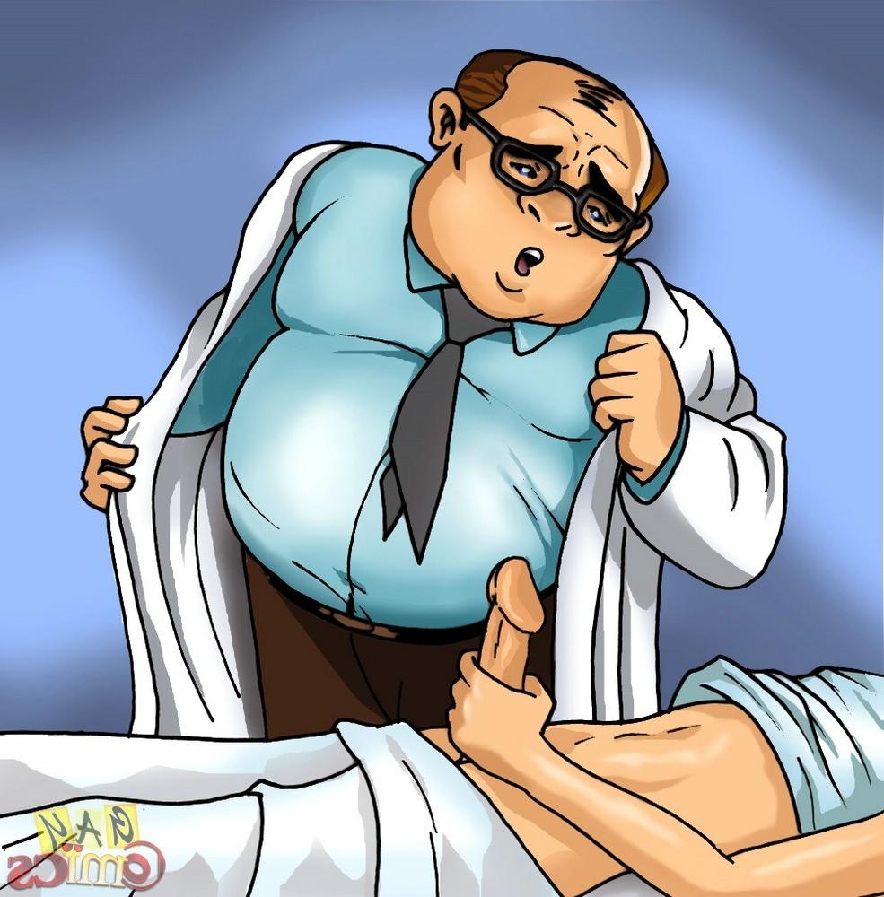 12P Old doc examines cock