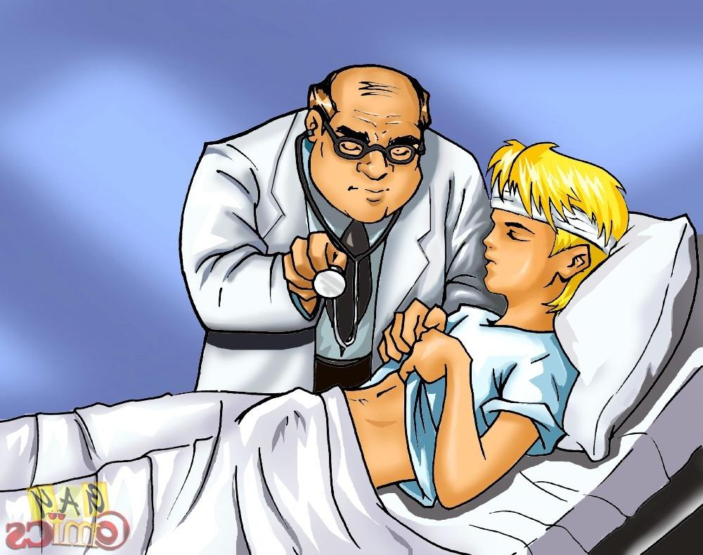 12P Old doc examines cock