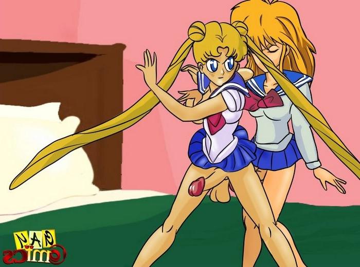 10P Transsexual Sailormoon in action!
