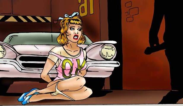 15P blonde handcuffed in alley and used for rough anal sex fetish