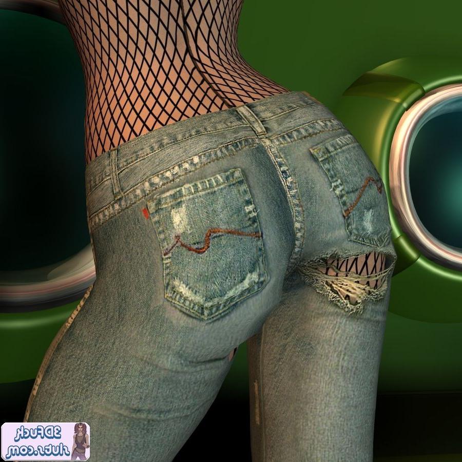 20P Redhead 3d toon girl in see through shirt