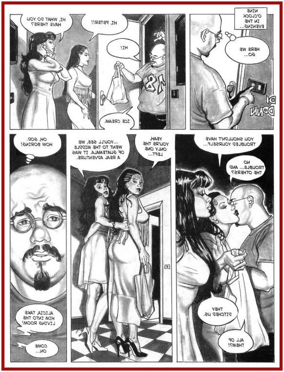 14P Italian hardcore lesbian sex comic