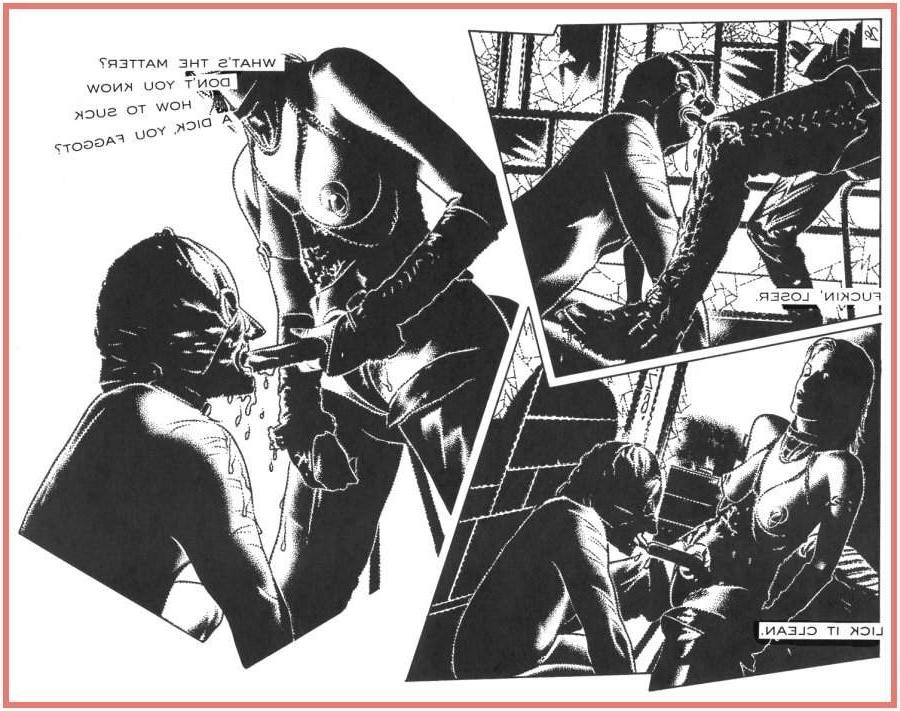15P bizarre leather mask fetish sex comic