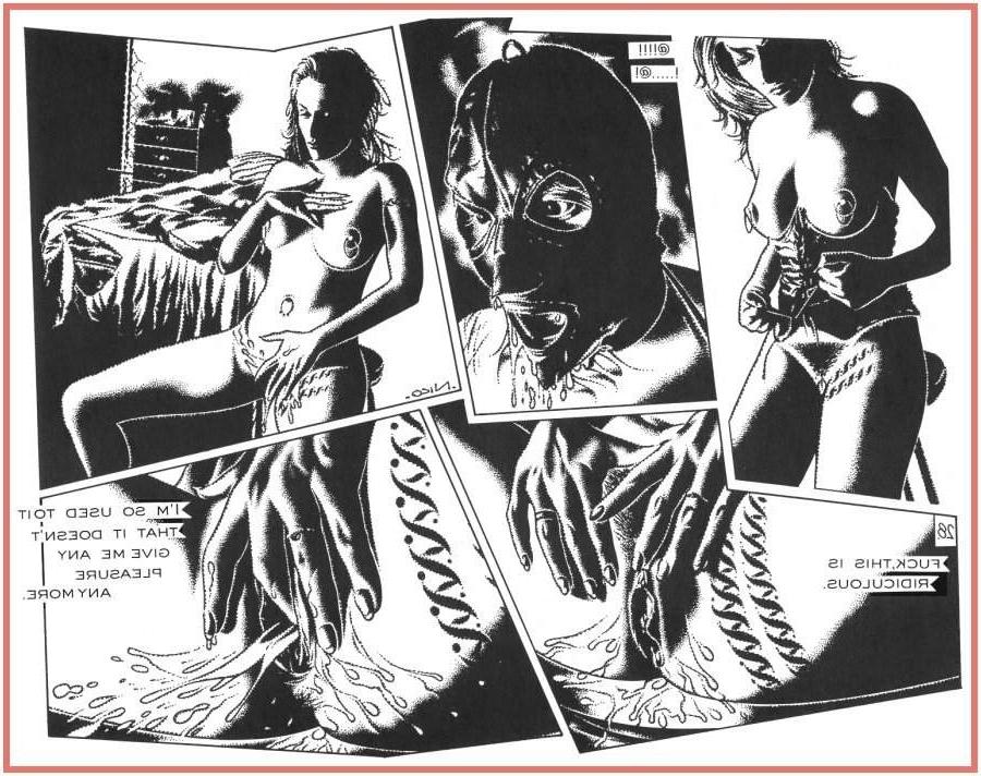 15P bizarre leather mask fetish sex comic