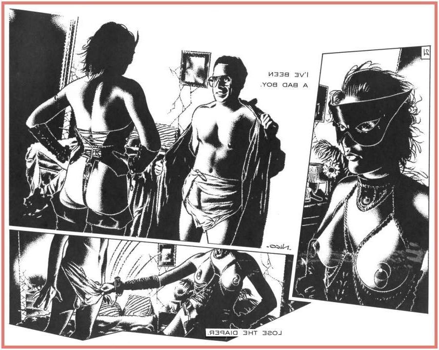 15P bizarre leather mask fetish sex comic