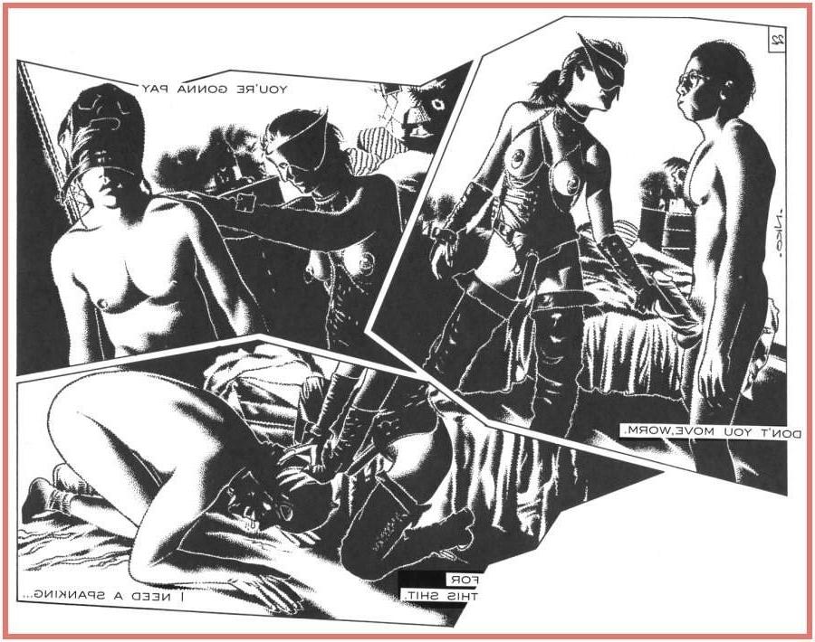 15P bizarre leather mask fetish sex comic