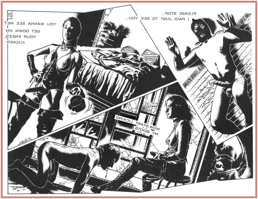 15P bizarre leather mask fetish sex comic