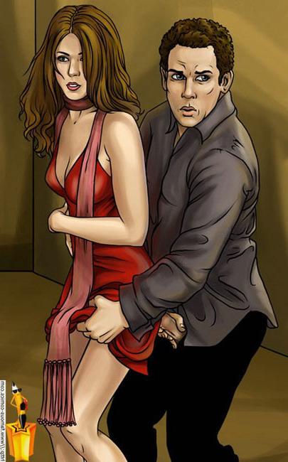 15P Hot celebrities in wild hardcore drawn comics