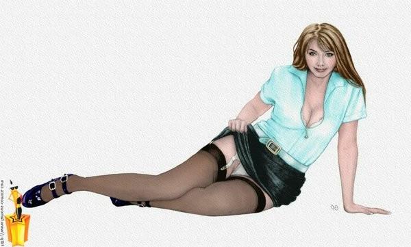 15P Famous nude celebrities in dirty poses in comics style