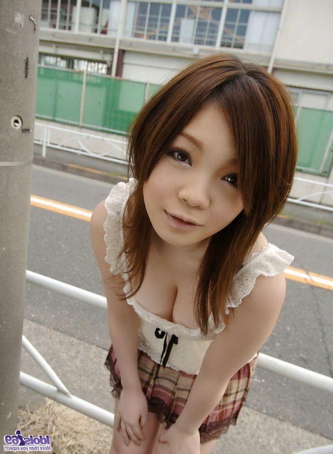 15P Busty japanese idol Nami Ogawa poses showing pussy