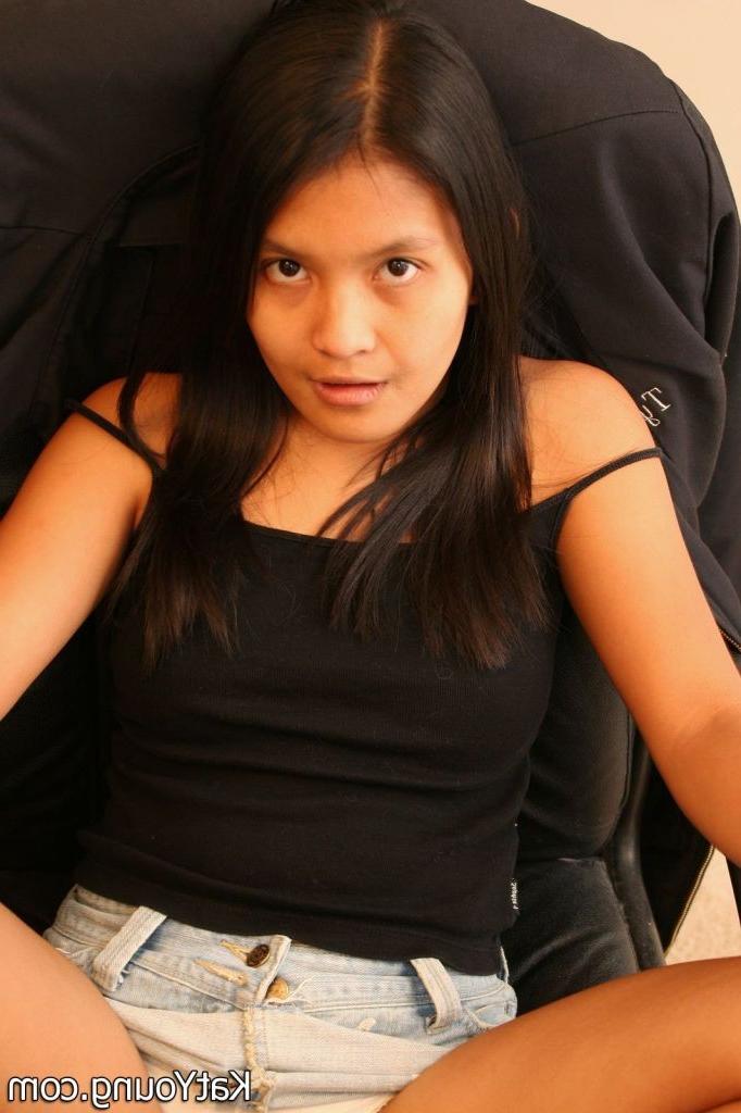 16P Kat Young Picture Gallery:: Sweet asian teen fondling pussy in the office with p