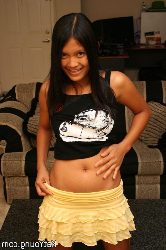 16P Kat Young :: Asian cutie with perky tits stripping and showing sweet pussy