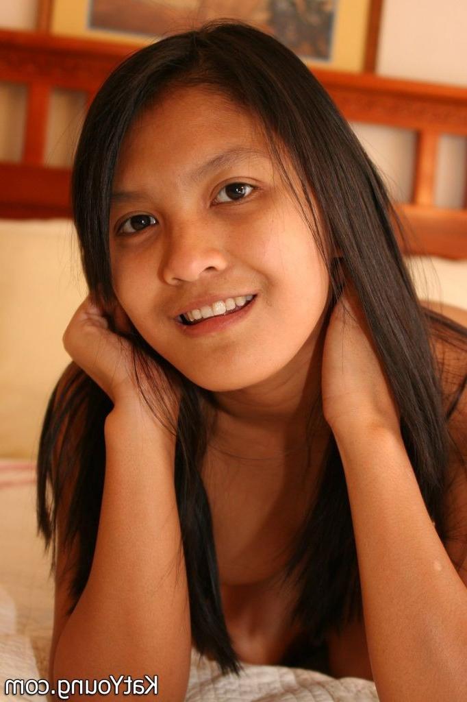 16P Kat Young Picture Gallery:: Angelic asian teen strips and shows her sweet tight 