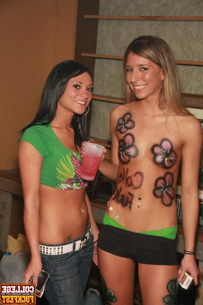 12P Sweet and lovely college girls get wild and naughty at the party