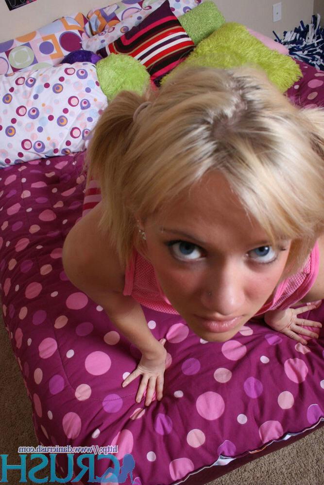 15P Dani Crush in posing on her bed
