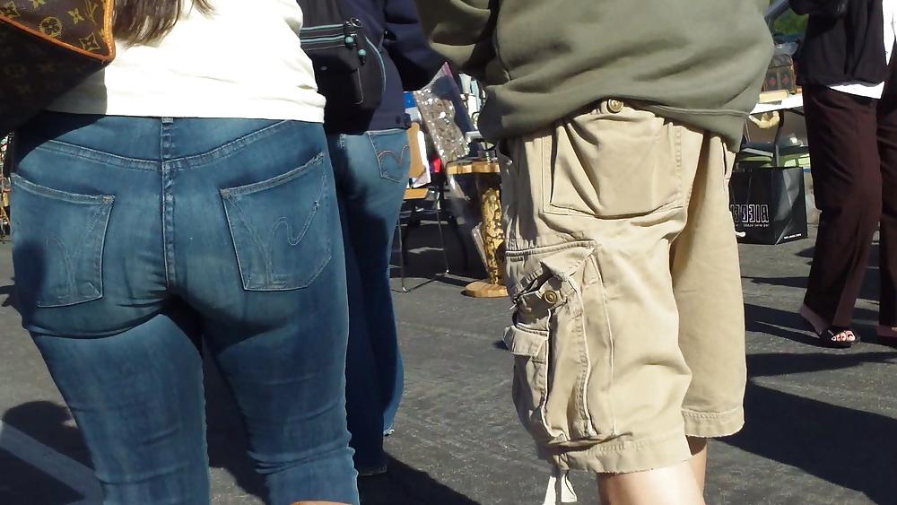 25P Beefy teen ass and butts in blue jeans 