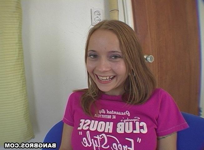 16P redhead spinner with perfect ass and great boobs strokes a cock