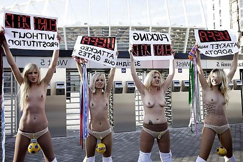 19P FEMEN - cool girls protest by public nudity